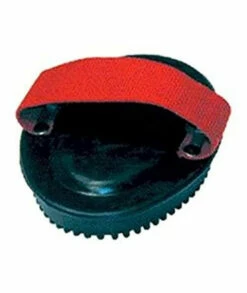 HORSE AND LIVESTOCK PRIME 222745 Web Handled Rubber Curry Comb For Horses Black