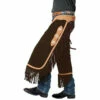 Tough-1 Suede Leather Silver Concho Chinks Large B