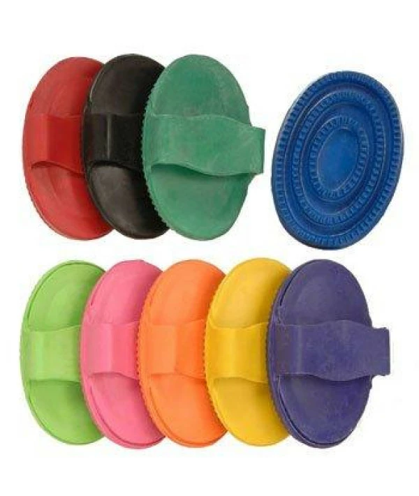 Tough 1 Large Rubber Curry Comb Red