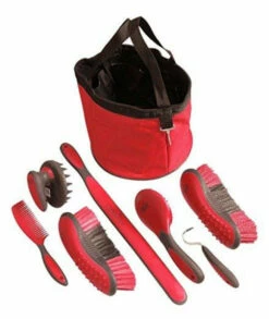 Tough 1 Great Grip Grooming Package (8-Piece) Red