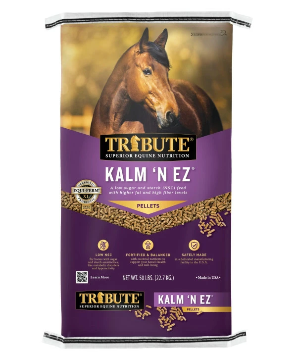 TRIBUTE Kalmbach Feeds Kalm 'N Ez Pellets For Horse, 50 Lb