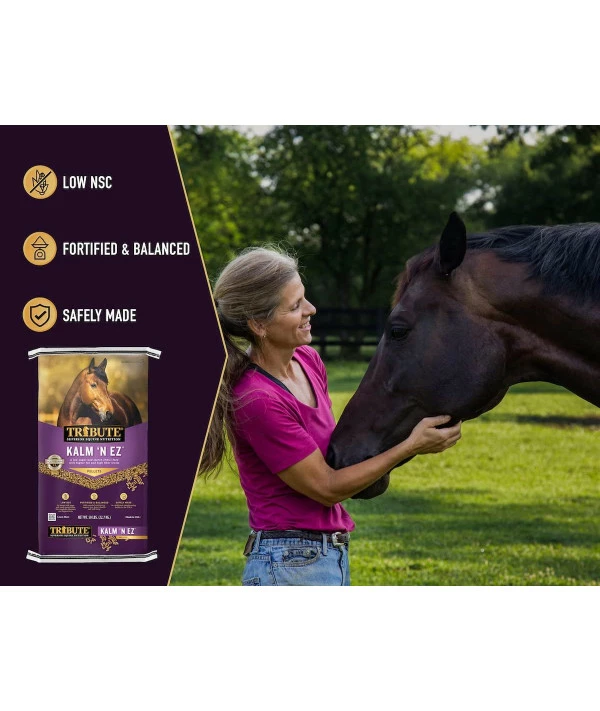 TRIBUTE Kalmbach Feeds Kalm 'N Ez Pellets For Horse, 50 Lb - Image 5