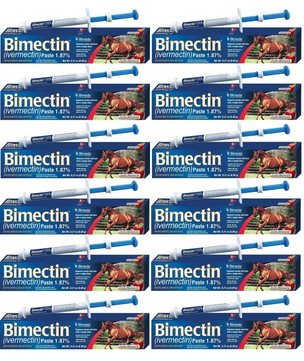Bimectin Ivermectin Paste Horse Wormer (1.87 Ivermectin) - 12 DOSES