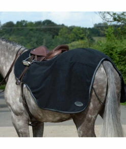 Weatherbeeta Anti-Static Fleece Quarter Sheet Blacksilver Ponysmall