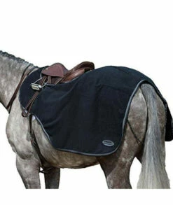 Weatherbeeta Anti-Static Fleece Quarter Sheet Blacksilver Cobmedium