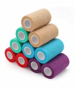 Lotfancy Vet Wrap For Horses, 10 Pack, 3 Inch By 5 Yards, Self Adhesive Bandage Wrap, Non-Woven Medical First Aid Tape For Pet Dog Cat Ankle Sprains Swelling, Horse Leg Wraps