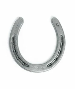 The Heritage Forge Steel Horseshoes Set For Horses Crafts Decorations And Backyard Games - Size 1 - R4-F - Sand Blasted 10 Shoes