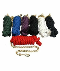 Jacks Imports Cotton Lead Rope With Brass Plated Snap BLAcK