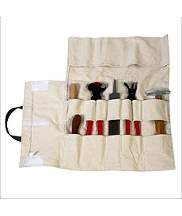 HILASON Western Farrier Shoeing Kit Canvas Case WH Green Handle