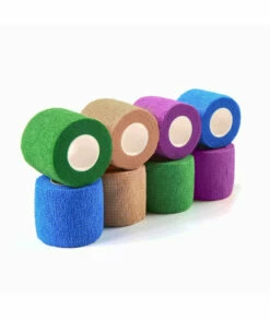 WePet Pet Wrap, Self-Adhesive Non-Woven Tape For Dog Legs, Paws, Wounds, First Aid Cohesive Gauze For Horse, Cat, Bird, Animal, 8 Rolls, 2 Inch, Pure