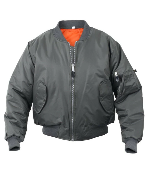 Rothco Ma-1 Fight Jacket Mens Bomber Jacket,Gunmetal Grey,5Xl