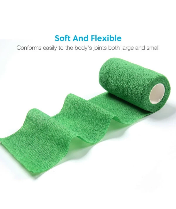 WePet Pet Wrap, Self-Adhesive Non-Woven Tape For Dog Legs, Paws, Wounds, First Aid Cohesive Gauze For Horse, Cat, Bird, Animal, 3 Rolls, 4 Inch - Image 5