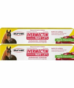 Ivermectin Paste Dewormer - 6.08g Dose @ 1.87% Apple Flavor (Pack Of 2)