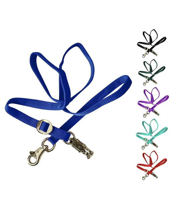 Majestic Ally Double Thick 36 To 72 Trailer Tie For Horse Haulage, Cross Tie With Adjustable Buckle, Panic Snap And Bull Snap - 1 Wide By 36 To 72 Long (Royal Blue) - Image 3