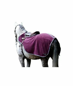 Weatherbeeta Fleece Exercise Sheet Maroongreywhite Small