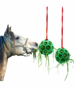 2pcs Horse Treat Ball Hay Feeder Toy Ball Hanging Feeding Toy For Horse Horse Goat Sheep Relieve Stress, Horse Stable Stall Paddock Rest