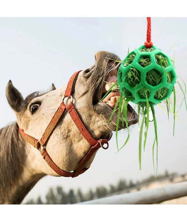 2pcs Horse Treat Ball Hay Feeder Toy Ball Hanging Feeding Toy For Horse Horse Goat Sheep Relieve Stress, Horse Stable Stall Paddock Rest - Image 3