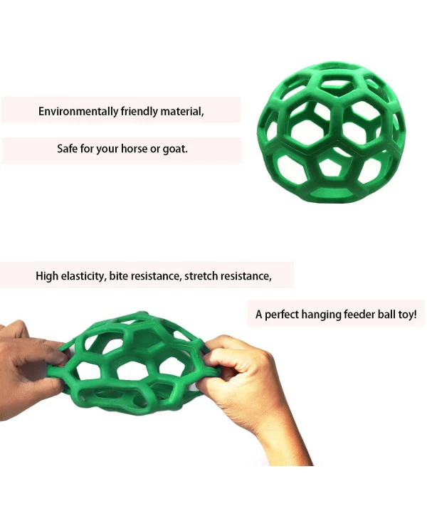2pcs Horse Treat Ball Hay Feeder Toy Ball Hanging Feeding Toy For Horse Horse Goat Sheep Relieve Stress, Horse Stable Stall Paddock Rest - Image 5