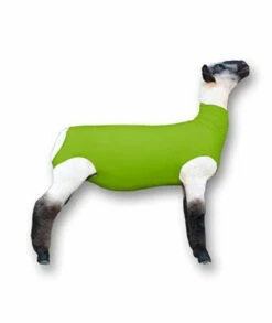 Show Pro Neon Green Spandex Lamb Tube For Show Sheep & Lamb - Show Livestock Supplies: Sheep Covers & Blankets (Large)