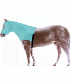 Professional Equine Xl Horse Comfort Stretch Lycra Spandex Neck Hood Mane Stay Turquoise 521Mw04Tr