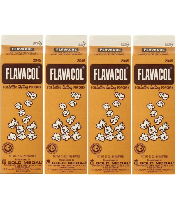 Gold Medal Prod 2 Set By 4 Pack 2045 Flavacol Seasoning Xoazvo Popcorn Salt 35Oz, 4 Pack, 8